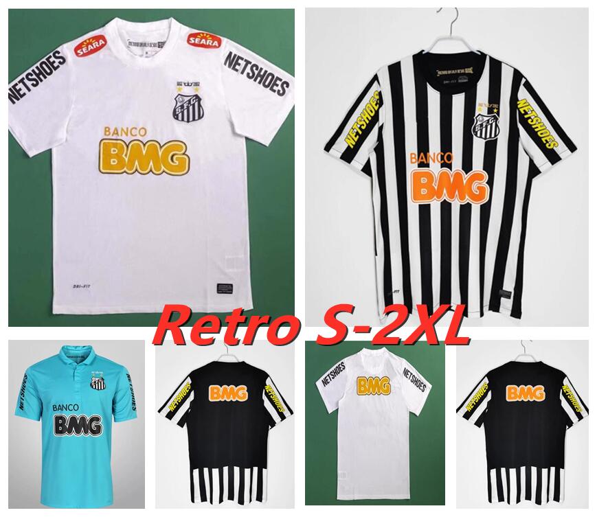 

1912 2011 2012 2013 Santos retro soccer jersey 11 12 13 NEYMAR JR Ganso Elano Borges Felipe Anderson vintage classic football shirts jersey, 2012 3rd
