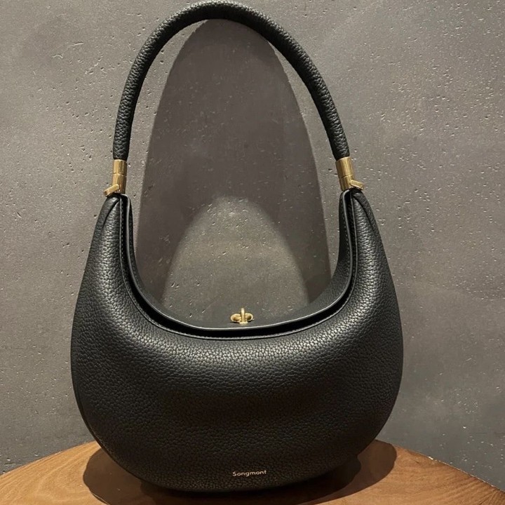 

Songmont Luna Bag Luxury Designer Underarm Hobo Shoulder Bag Half Moon Leather Purse clutch bags Handbag CrossBody bag various back methods 23