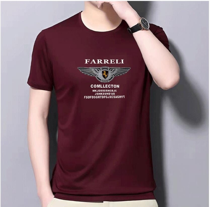 

Men's T-Shirts Designer Fashion Versatile Short Sleeve T-shirt for Men's Summer Thin Breathable Round Neck Letter Youth Ice Silk T-shirt 2023, W2