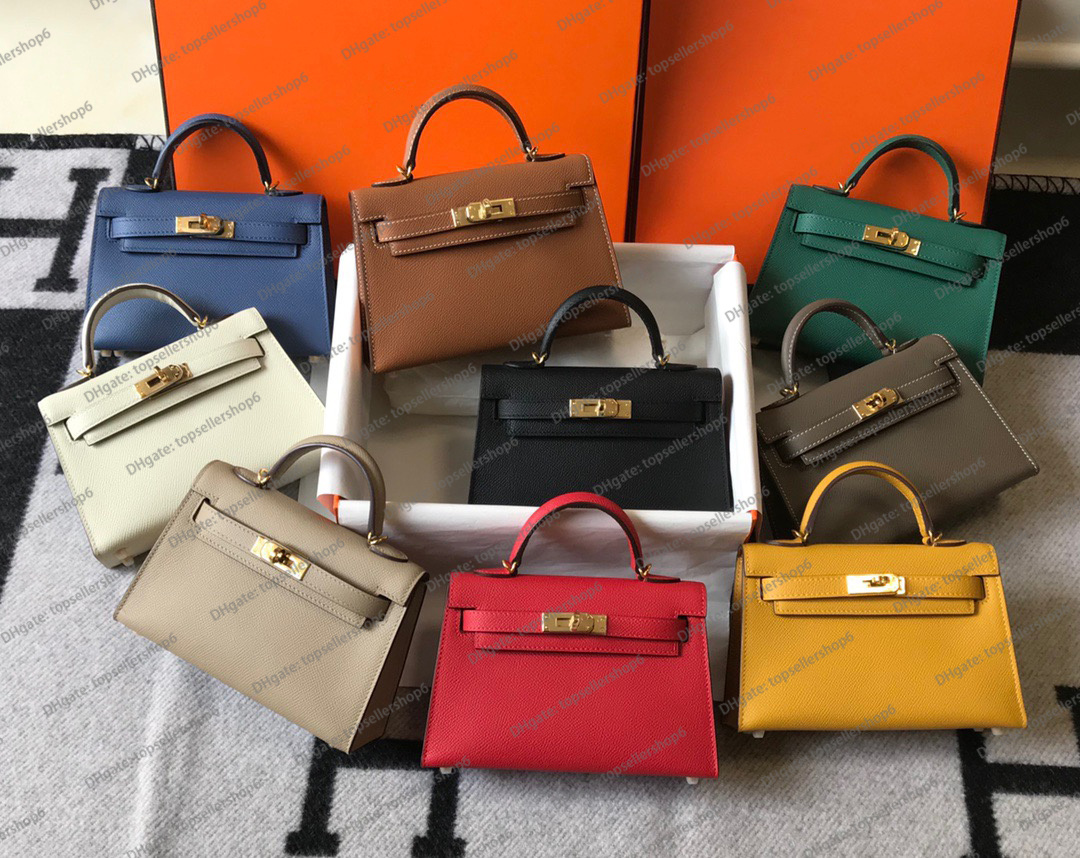 

Designer Luxury women MINI bag original genuine calf leather handmade handbag wrist evening bag shoulderbag Crossbody purse with orange box 10A Top end quality, 8 orange gold metal