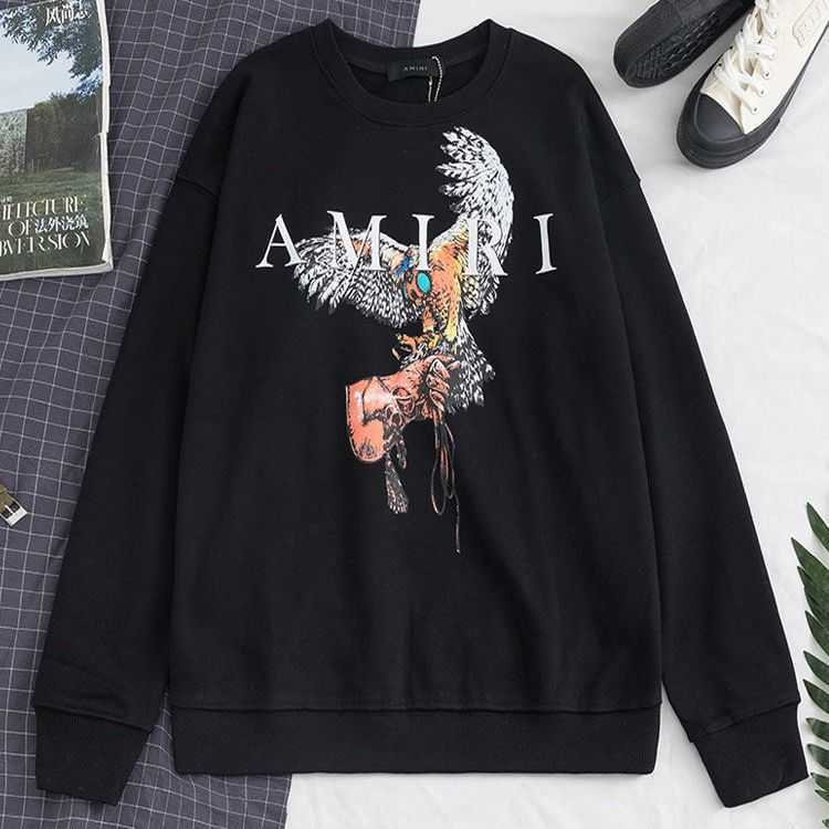 

Designer Clothing Sweatshirts Hoodies Amiiri Eagle Letter Printing Designer Fashion Brand Couple Round Neck Long Sleeve Pullover Sweater Streetwear for sale, Shipping fee
