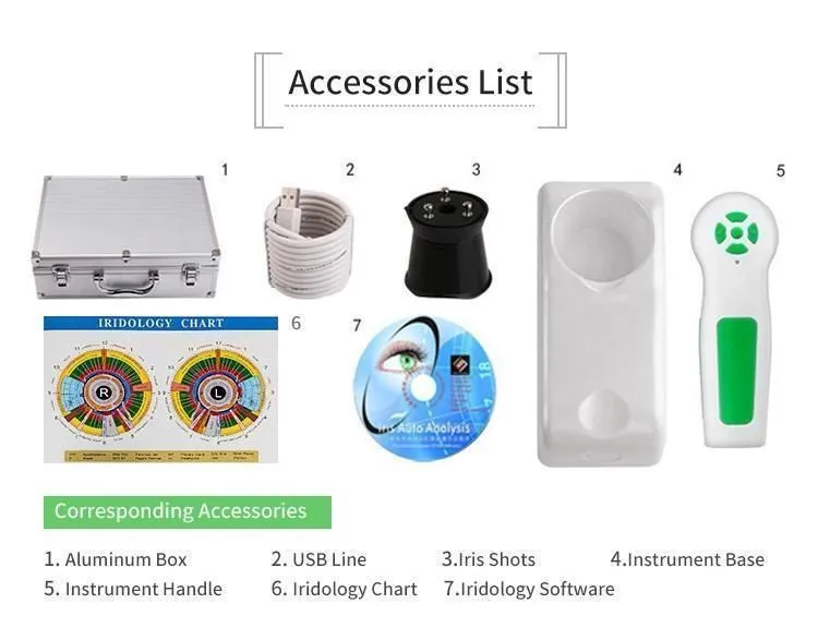 2020 High definition eye analysis iridology iris photography software iriscope eye scanner