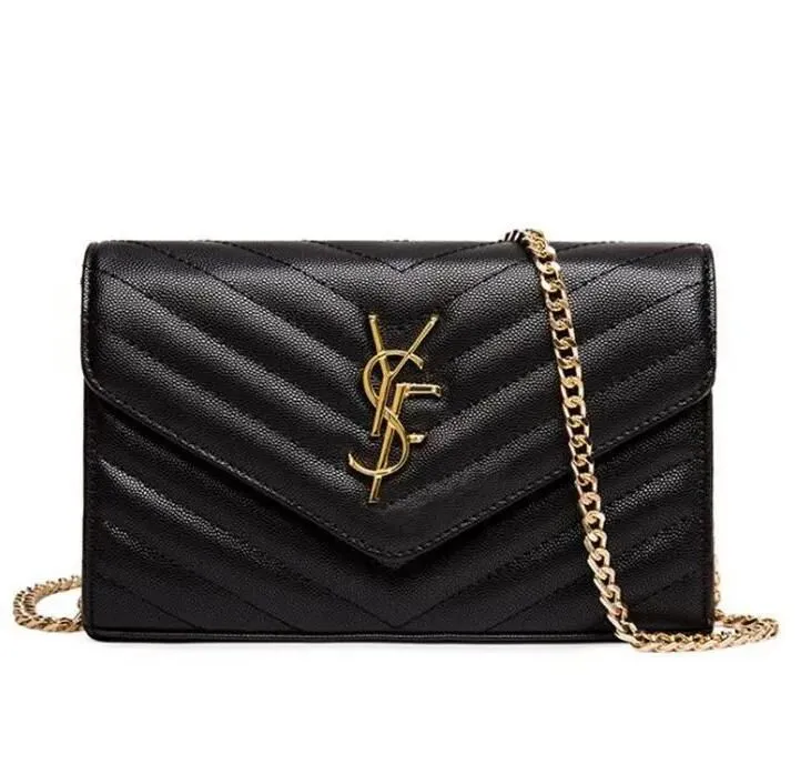 

Designers Crossbody Bag YSLitys Womens Luxurys Handbags Purse High Quality Black Fashion YSLs Genuine Leather Clutch Chain Lambskin Shoulder Cross Body Bags, Red silver chain