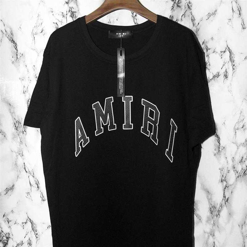

Designer Fashion Clothing Tees Tshirt Amiiri Tortoise Crack Letter Print Men's Women's Fashion T-shirt Round Neck Short Sleeve Luxury Streetwear for sale, Black