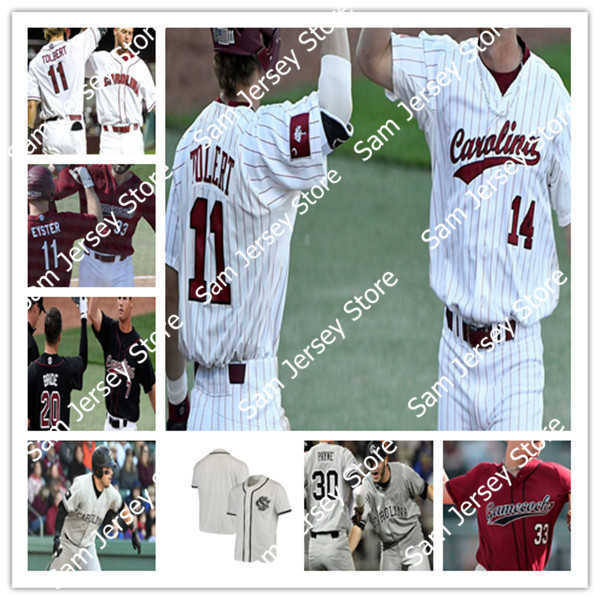 

NCAA USC South Carolina Gamecocks Baseball Jersey Eli Jones Will Sanders Andrew Eyster Brandt Belk Braylen Wimmer Michael Braswell Josiah Sightler Madden LeCroy, Man red