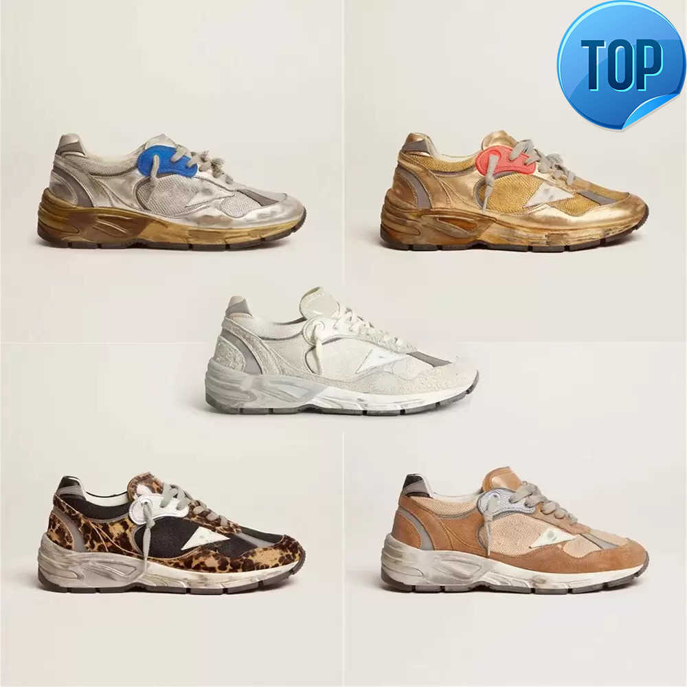 

Shoes Dirty Sneakers Casual Shoe Italian Brand Dad-Star Goldenitys Gooseitys Running Sole For Designer Do-Old With Mid Slide Star Leopard HuM