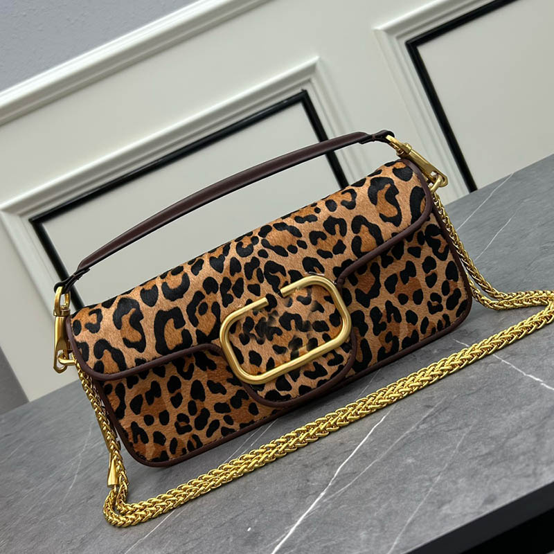 Mini sac Sac à chaîne coulissante Femmes Designer Sac de luxe Sac à bandoulière Poignée supérieure Sac à main Léopard Animalier Motif Baguette Sa
