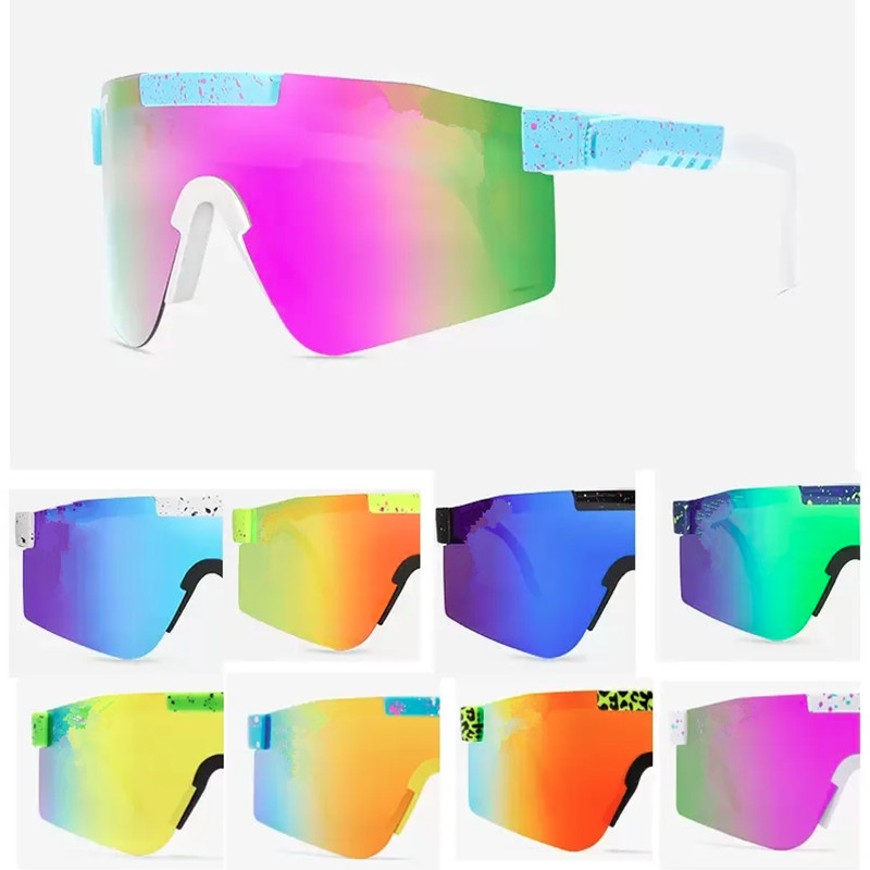 

PV Sport google TR90 Polarized Sunglasses for men/women Outdoor windproof eyewear 100% UV Mirrored lens gift