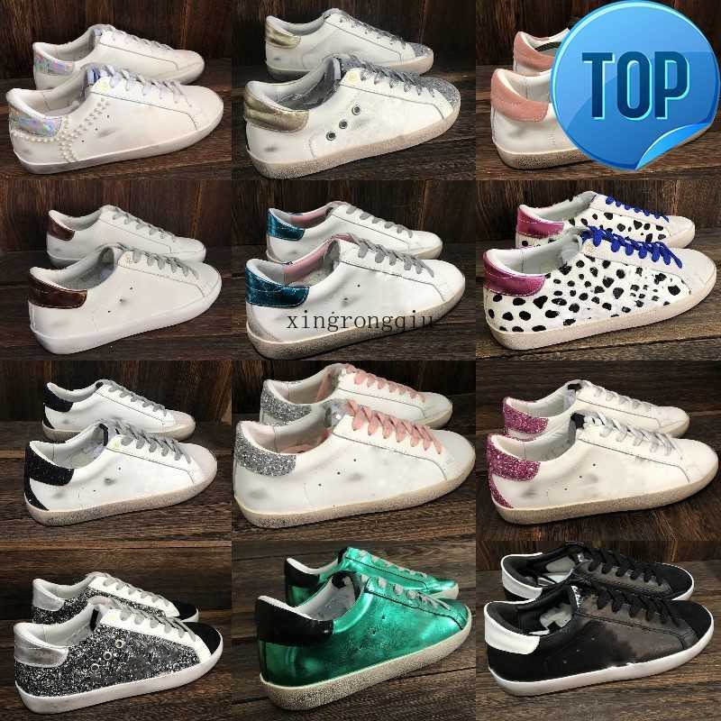 

Italy Brand Sneaker Sneaker Super star Women Shoes Leopard Print goldens gooseitys High Top Pink-gold glitter Classic White Do-old Dirty Designer, Star7