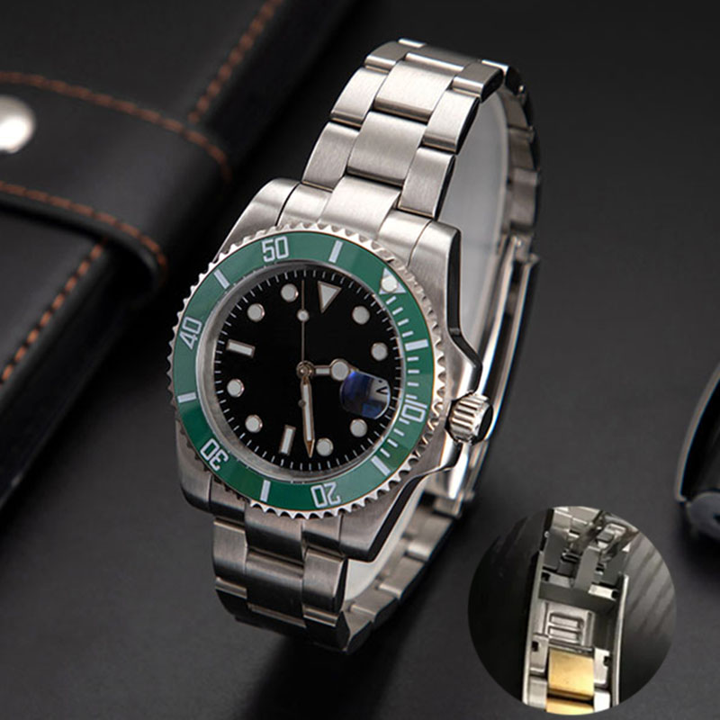 

Mens watch glide lock luxury Ceramic Bezel Sapphiremechanical submarine watches 904l steel dive wristwatches sapphire luminous rlx Watches Montre Christmas gift, Gm10
