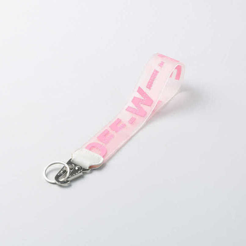 

Luxury Offs White Key Rings Brand Keychains Clear Rubber Jelly Letter Print Keys Ring Fashion Men Women Canvas Keychain Camera Pendant Belt 3.5x25cm Keyring Pej7