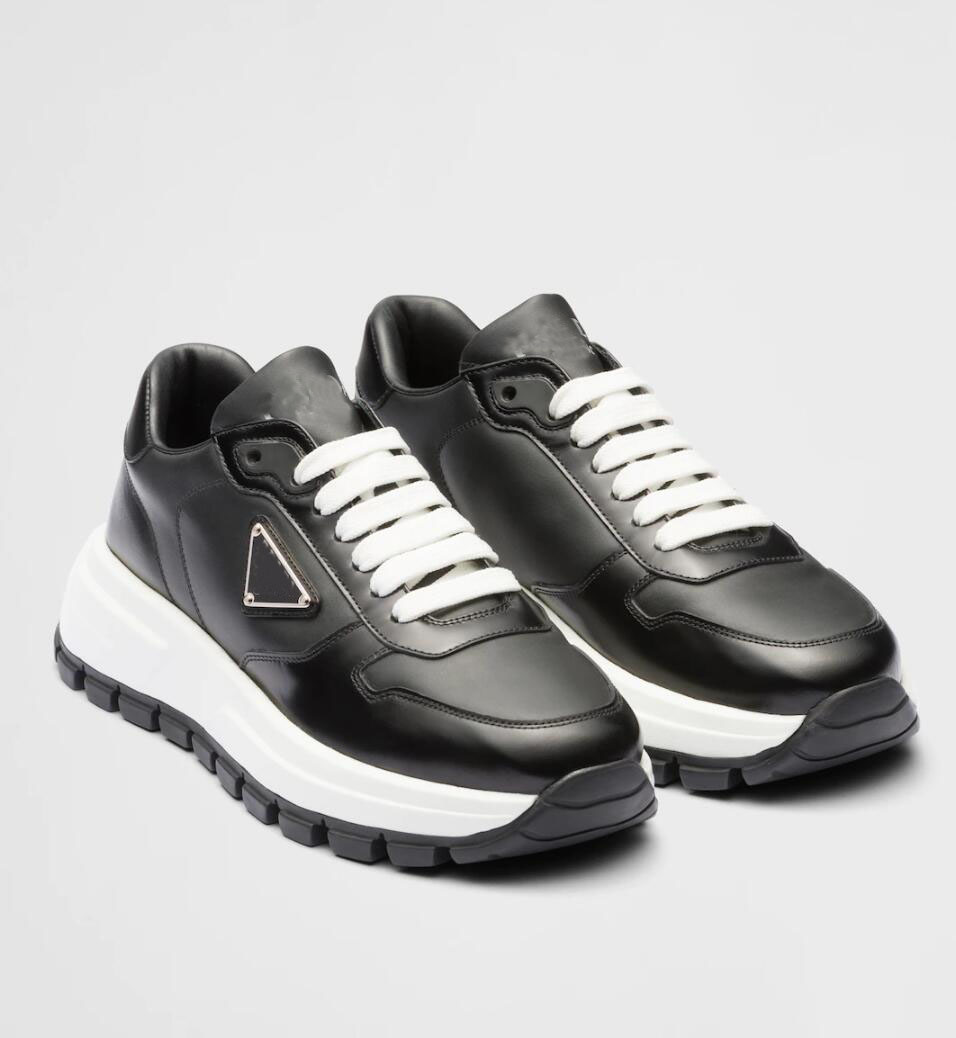 

White Black Prax 01 Men Sneakers Shoes Re-Nylon Brushed Leather Party Wedding Chunky Rubber Leisure Flats Mesh Runner Skateboard Walking EU38-46, 11