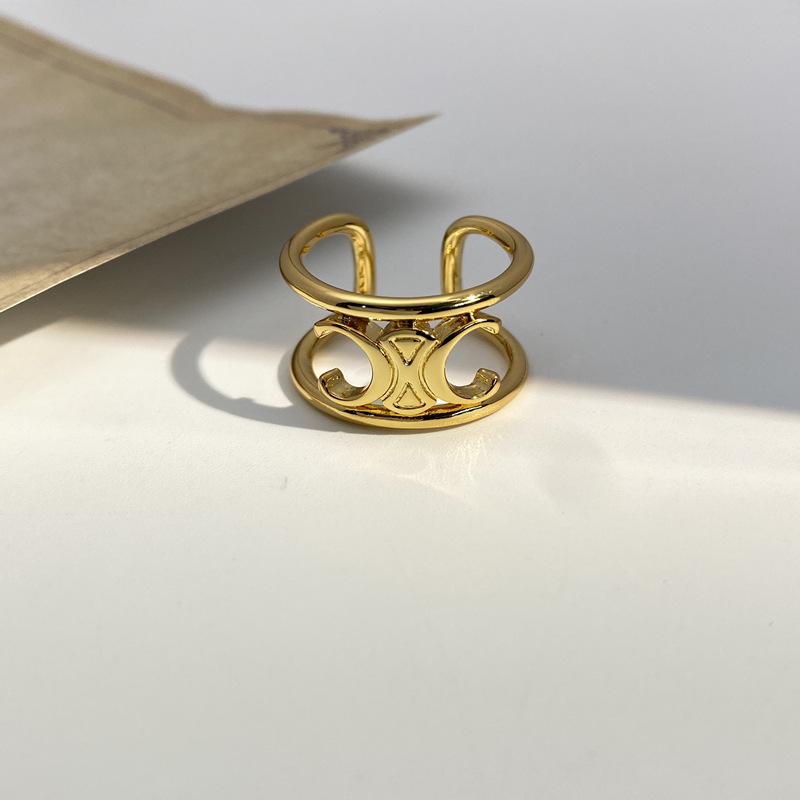 

Ring Female European and American Fashion Ins Minority Design Sense Wide Version Opening Adjustable Ring Finger Buckle