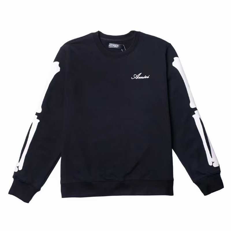 

Designer Clothing Sweatshirts Hoodies Amiiri 22ss New Arm 3d Crack Bone Flocking Letter Printing Men' Women' Long Sleeve Sweater Streetwear for sale, Shipping fee