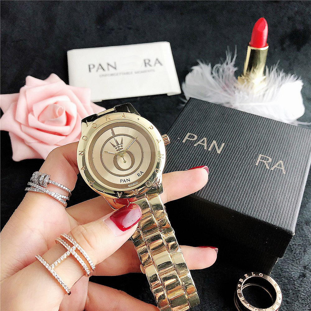 

Luxury brand design 14k gold women's party watch