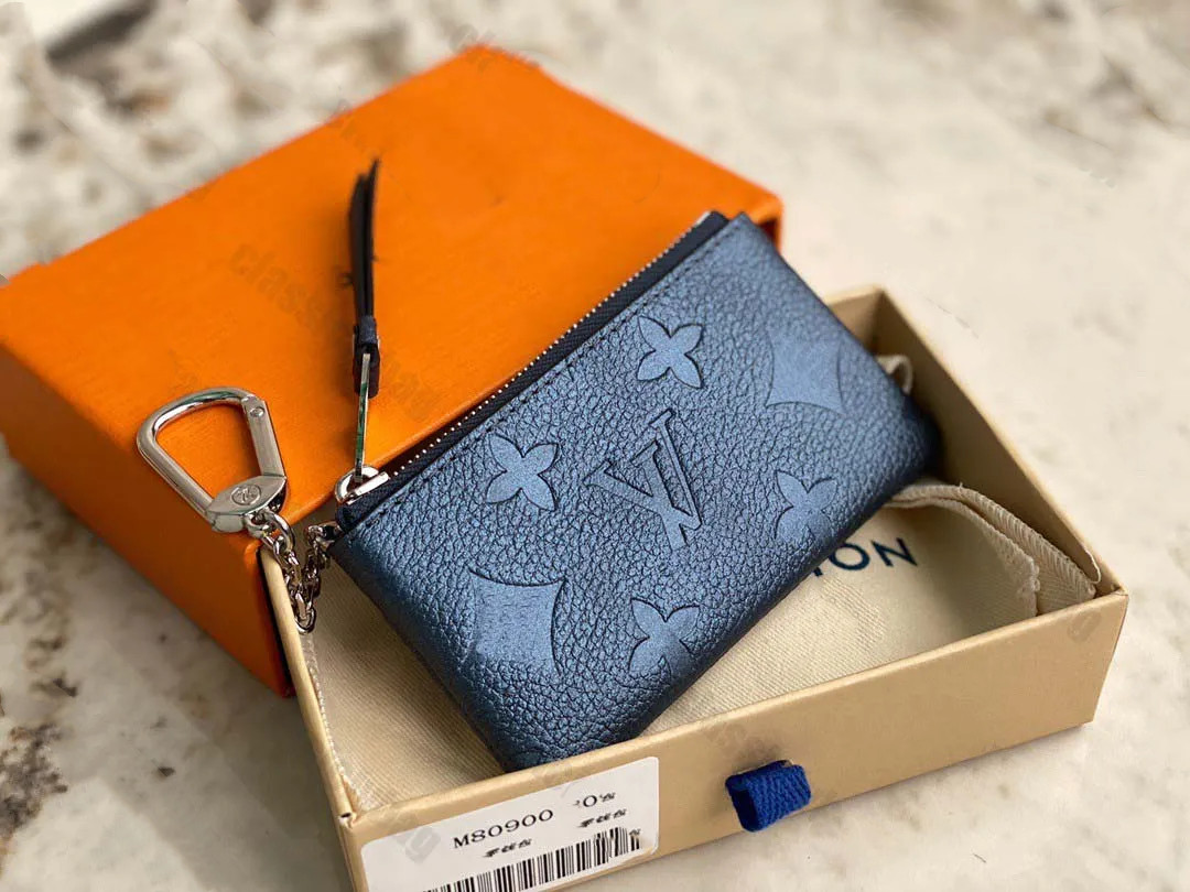 

Top KEY POUCH M80879 POCHETTE Wallet CLES Designer bags EMPREINTE Leather Women Men Ring vutton Credit Card Holder louise vuittons Coin Purse lv Mini Bag Purse W/box, Black grid