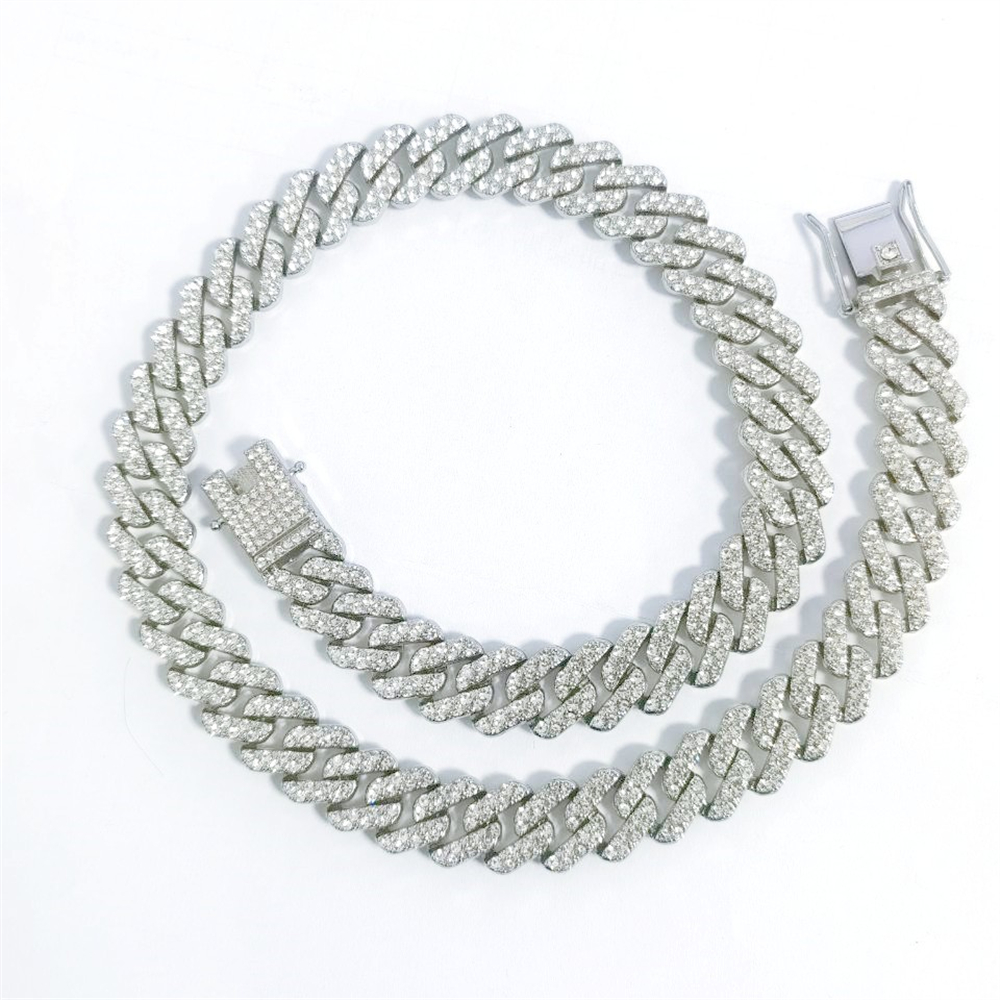 

necklace for mens chain cuban link gold chains iced out jewelry Diamond inlaid 13.5mm diamond full diamond male and female hiphop