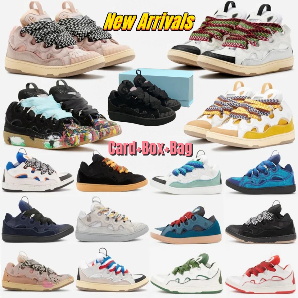 

Designer mesh women Lace-up lanvins Bread Shoes style 90s extraordinary sneaker embossed Leather Curb sneakers mens womens in nappa calfskin shoes Rubber platform, 17