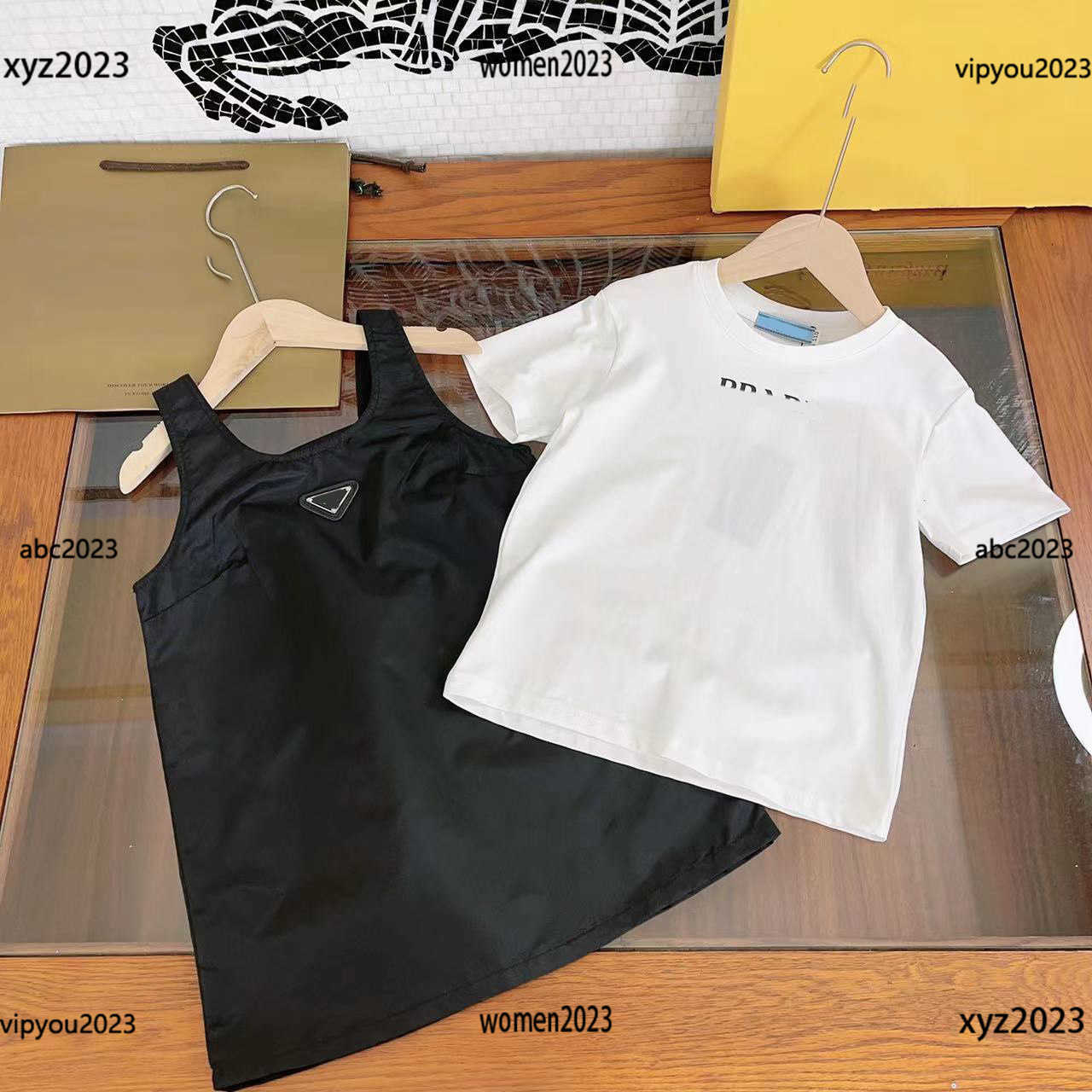 

Tracksuits Designer Kids Clothes Baby Girls dress sets Girl Suit Summer 2pcs Set Children Outfits clothes T-shirt and skirt, #3