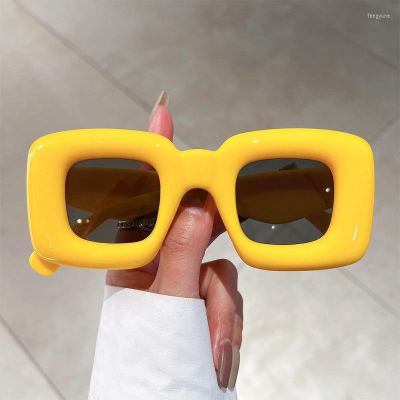

Sunglasses Vintage Brand Designer Y2k Square Women For Men Sun Glasses Luxury Big Frame Trending Oversized Cute Balloon Shades