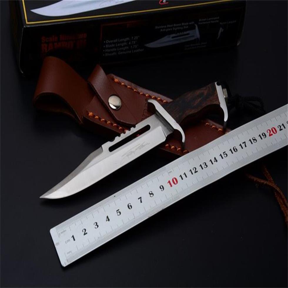 

Rambo III Mni Signature Edition Fixed Blade Knife Kitchen Knives Rescue Utility EDC Tools2041