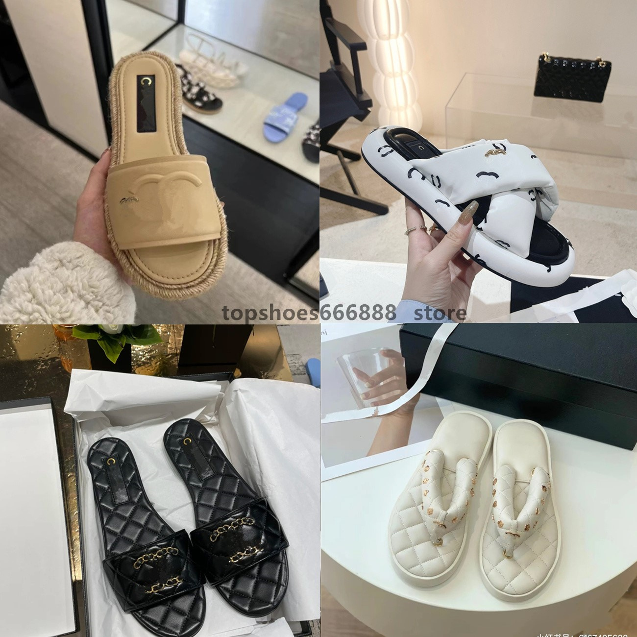 

Paris 2023 New Luxury designer Women Sandals tory quilted ch Double Jelly Style Casual Women Flat Slippers Summer Beach Women Slides Macaron sandalias c, A4 high quality