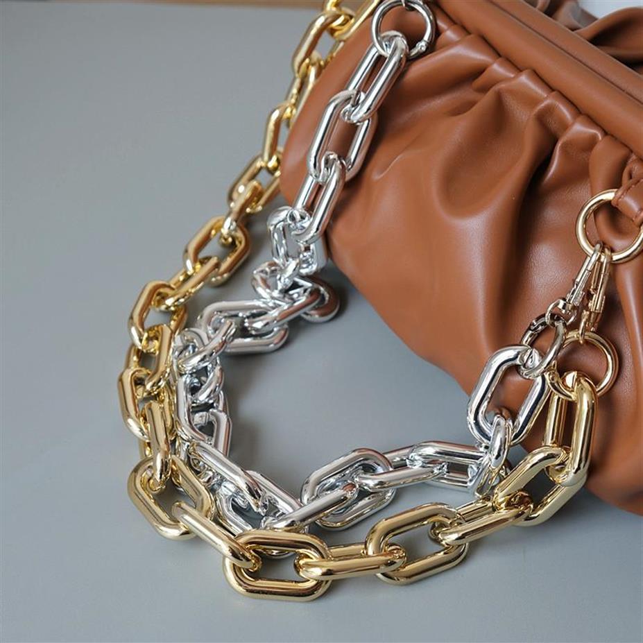 

Bag Parts & Accessories Vintage Woman Accessory Detachable Replacement Chain Solid Gold Silver Wide Acrylic Strap Women Shoulder H256L