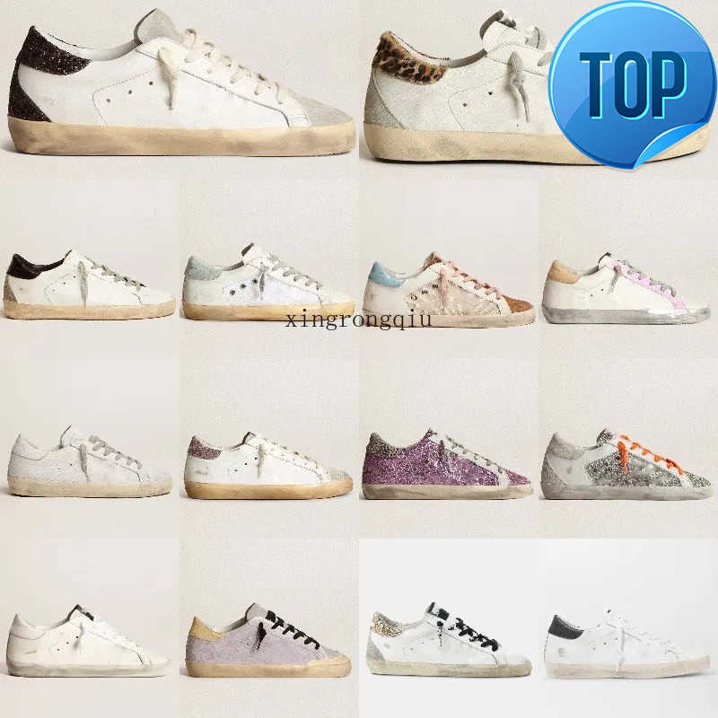 

Golden Gooses Designer Sneaker Super star Women Shoes Black Leopard Print Pink-gold glitter Classic White Do-old Dirty Superstar Shoe, Star10