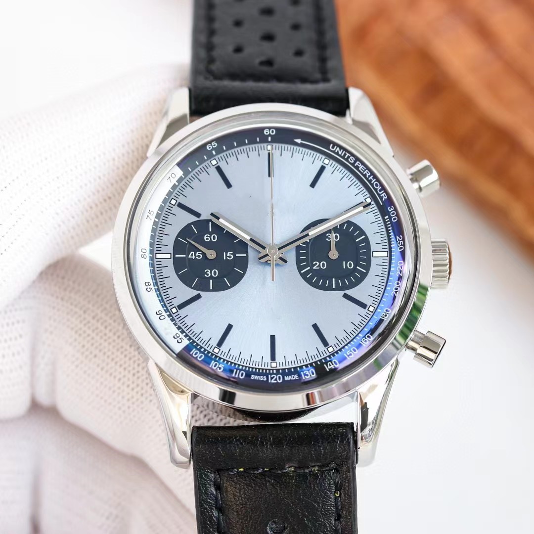 

Brietling Top Time Series A23310 Men's Watch 41mm, Sapphire Crystal Mirror, Frosted Leather Strap Watch 7750 high quality whloesale