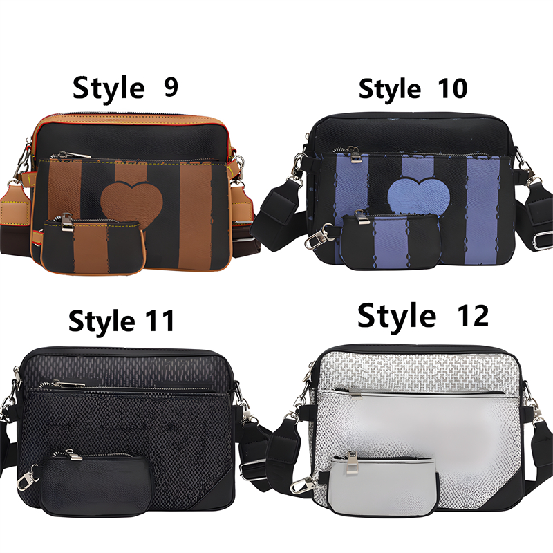 

Luxury Brand Designer Shoulder Bag for Women Messenger Bags with Coin Purse Strap 12 Styles Shoulder Lady Suqare Purses ChaoL69443, Style 1