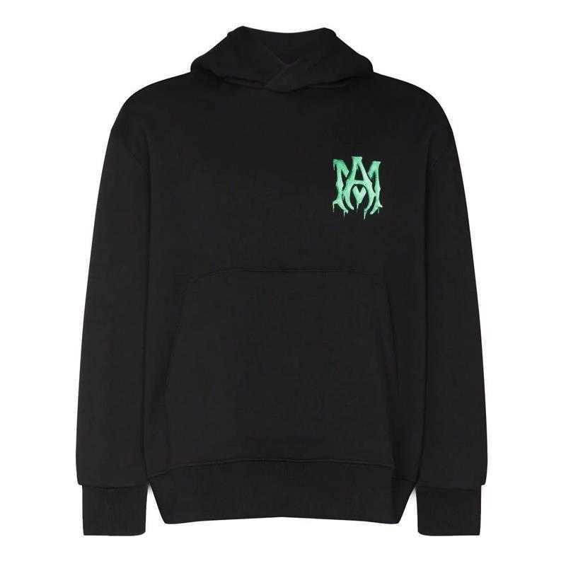 

Designer Clothing Sweatshirts Hoodies Amiiri Green Flowing Word Hooded Plush Oversize Fashion Brand Pullover Coat High Street Fashion Autumn Winter Men Women, Shipping fee