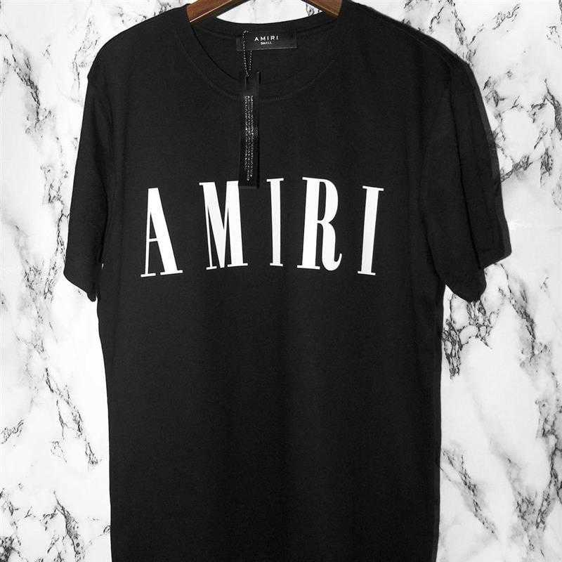

Designer Fashion Clothing Tees Tshirt Amiiri Simple Alphabet Print Designer Fashion Brand Men Women Couple's Round Neck Short Sleeve T-shirt Luxury Tops For sale, Am simple word - black