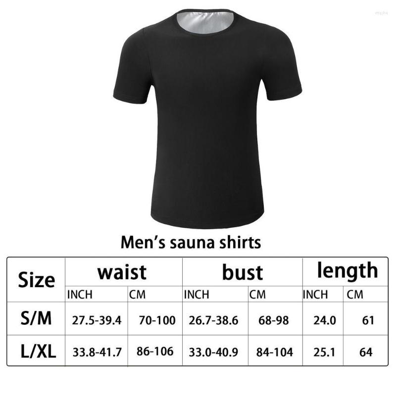 

HhMen's T Shirts Men's Sauna Suit Shirt Short Sleeve Body Shaper Heat Trapping Sweat Compression Vest Slimming Exercise Clothes HhH IVJX, Black
