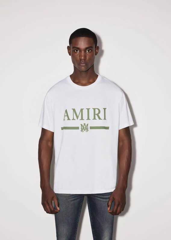 

Designer Fashion Clothing Tees Tshirt Amiiri Summer New Solid Casual Round Neck Loose Versatile Fashion Short Sleeve Top Men's Women's Slim Fit T-shirt, Paragraph 1
