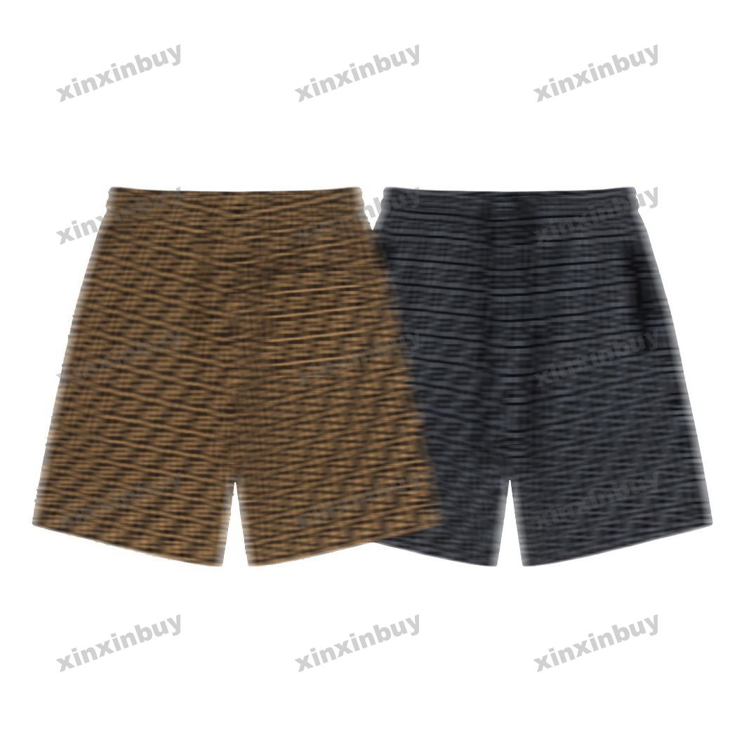 

xinxinbuy Men women designer Shorts pant Double letter printing cotton Spring summer brown white black khaki M-2XL, 01