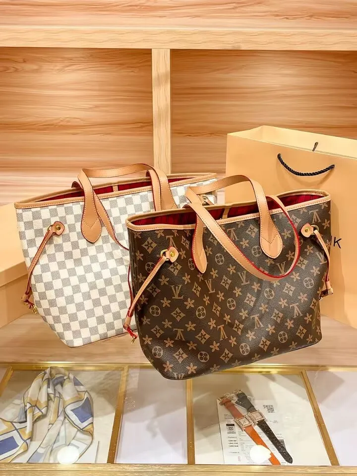 

High Quality Luxurys Designers Bags Women bag shoulder Messenger bags Classic Style Fashion Lady Totes handbags purses wallet with small wallets 2pcs set, Black