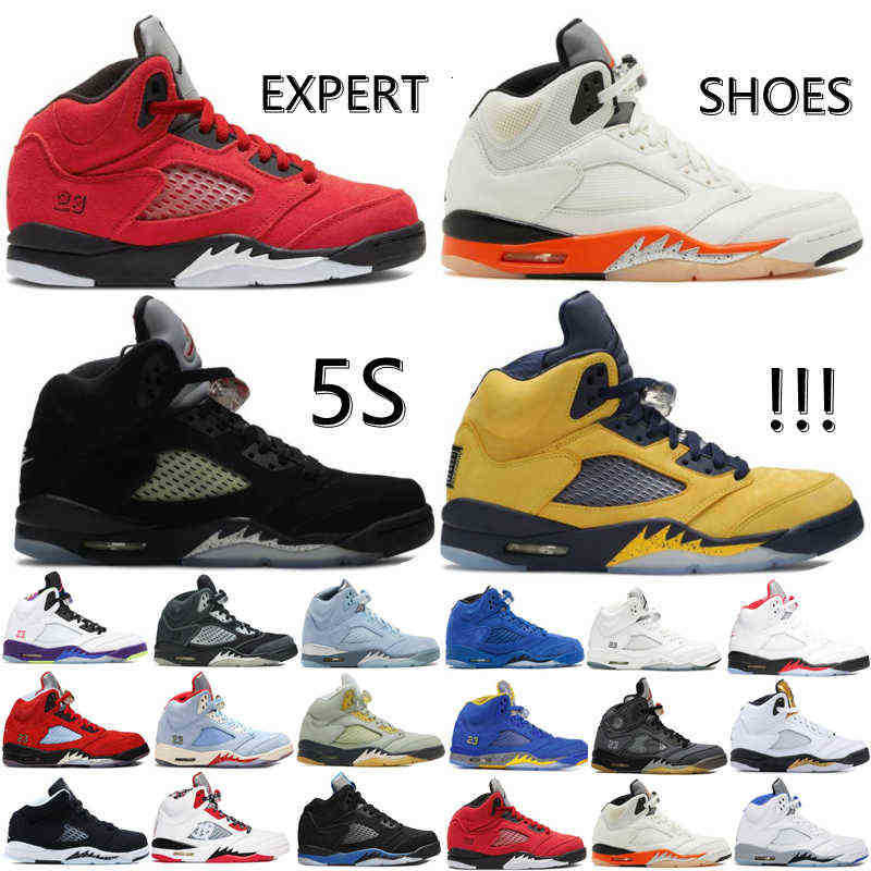 

2022 Men 5s Basketball Shoes 5 Racer Blue Bluebird Oreo Raging Bull What The Fire Red Concord Green Bean Easter Jade Horizon Mens Sports, Box