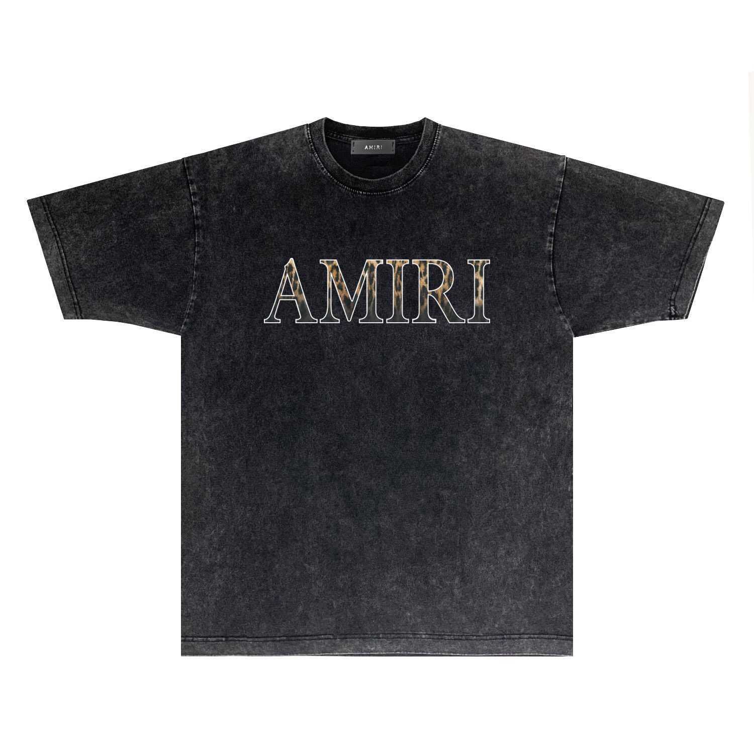 

Designer Fashion Clothing Tees Tshirt Amiiri 23ss Summer New Washed Old Big Letter Printing Casual Short Sleeve Men's Style Luxury Streetwear for sale, Wash black