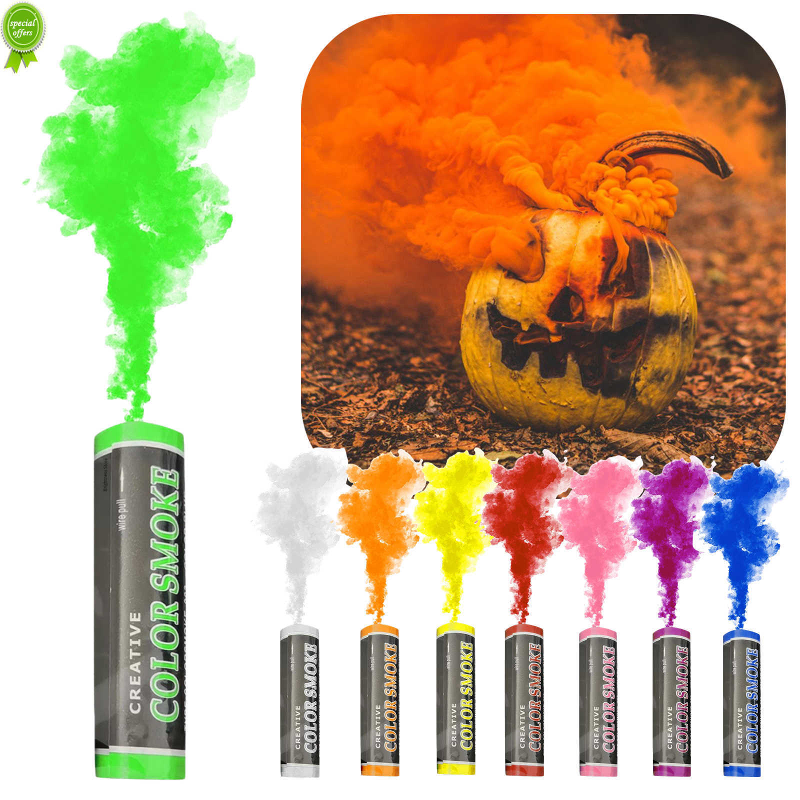 

New Colorful Effect Smoke Tube Bottle Studio Car Photography Toy Wedding Halloween Spray-supplies Bomb Smoke-stick-props Party Spray