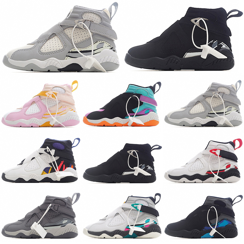 

Kids Outdoor Shoes jumpman 8 toddlers Baby designer 8s youth infant children sneaker grade school big boys girls sneakers kid sport trainers Size 28-37, As photo 9