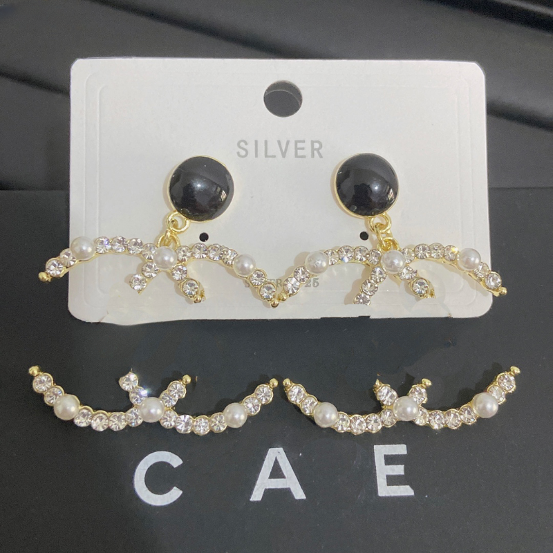 

Charm Pearl Diamond Earrings Luxury Womens Dangle Jewelry 18K Gold Plated Family Gift Earrings Fashion Spring New Women's Love Earrings Wholesale