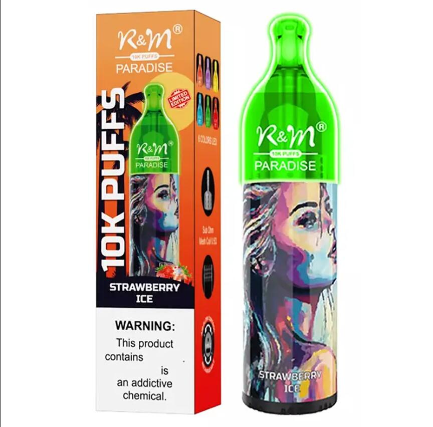 

R&M PARADISE 10000 Puffs E-Cigarettes Disposable Vape Pen 20mL 650mAh Type-C Battery 2% 5% Authentic Vs RandM Tornado vapes MAZAJ Randm factory price more flavors