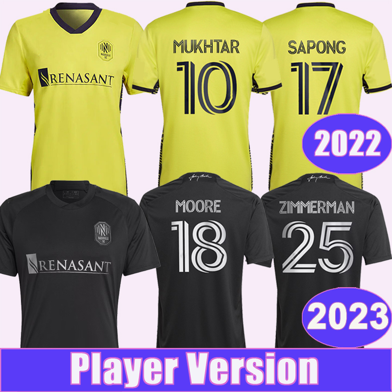 

2023 Nashville Player Version SC Soccer Jerseys McCARTY MUKHTAR Home Navy Away Football Shirt LEAL ZUBAK ZIMMERMAN Short Sleeve, Qy13433 2022 home no patch