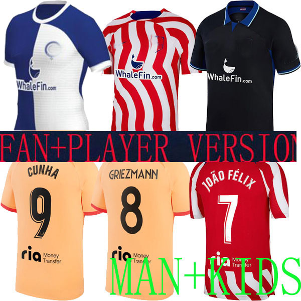 

Atletico MadridS soccer jerseys 120th Anniversary 22 23 24 MEMPHIS home 2023 M. LLORENTE Correa camiseta football shirts uniforms away kids kit GRIEZMANN R. DE PAUL, Marseilles 30th+patch