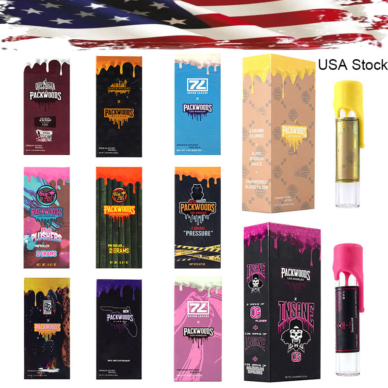 

Non-Stick Packwoods Runty Glass Jars 2 Gram Mixed Color Pack Food Grade Tobacco Container for Dry Herbs Storage Empty Glass Jar Tube With Box Pack 10 Strains Available