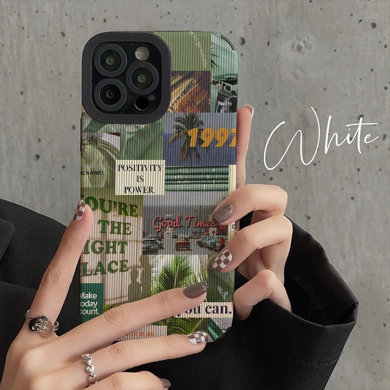 

Fashion Street Poster Phone Case For iPhone 13 14 Pro Max 11 12 Mini 7 8 Plus X XS Max XR SE2 Matte Shockproof Back Soft Cover