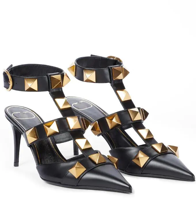 

Shoes Elegant Women Pumps Roman Stud leather mules Ballet Sandals Sandal Designer High Heels Sandales Womens Valentinoe''Valentinoity wgk