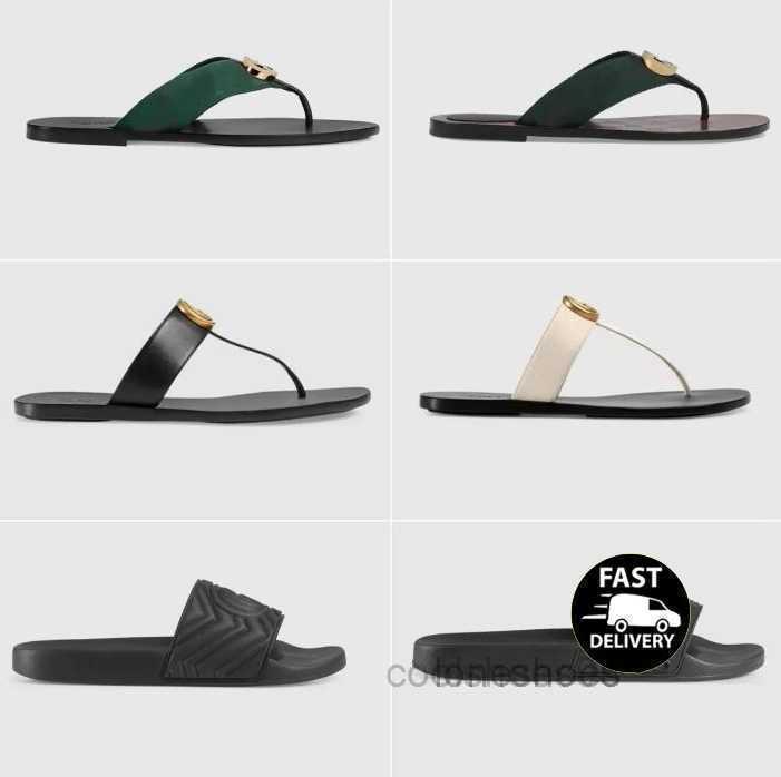 

Slipper Designer Slide Summer Sandals Fashion Men Beach Indoor Flat Flip Flops Leather Lady Women Shoes Ladies Slippers Size 35-45 with, 18