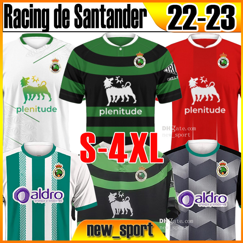 

4XL 22 23 Racing de Santander Soccer Jerseys Inigo Vicente Jordi Mboula Roko Baturina 2023 Home Jersey Matheus Aias Sekou Gassama Juergen Elitim Football shirts Top, 21 22 home