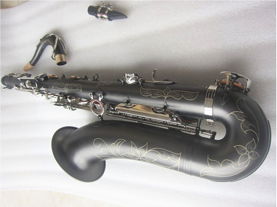 

New Tenor Sax High quality 54 model Matt Black silver Musical instrument professional playing Saxophone With case